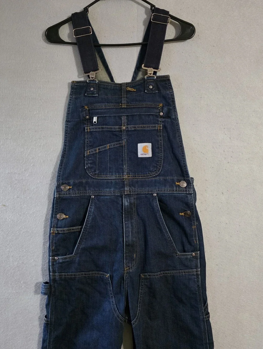 Carhartt Mens Rugged Flex Denim Bib Overalls Double Knee 103322 Size 28x31
